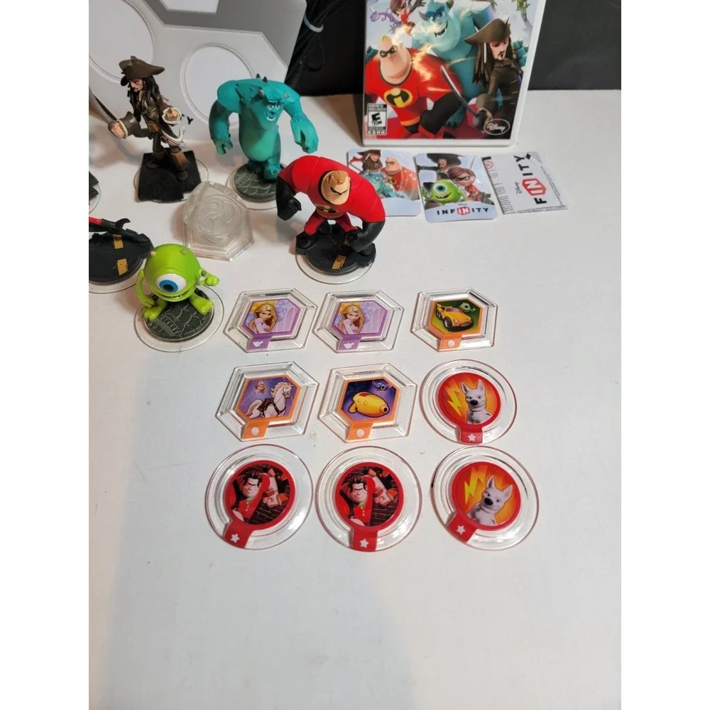Wii Disney Infinity Games,‎ Portal, Characters, Power Discs Mixed Lot
